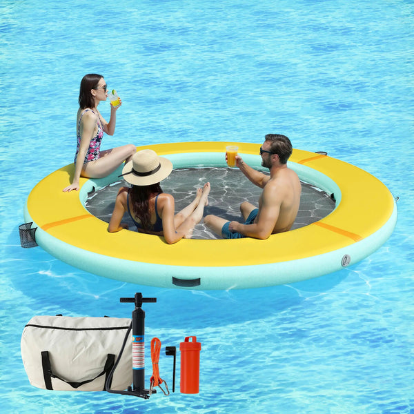 FloatZone Inflatable Water Hangout Dock Lounge
